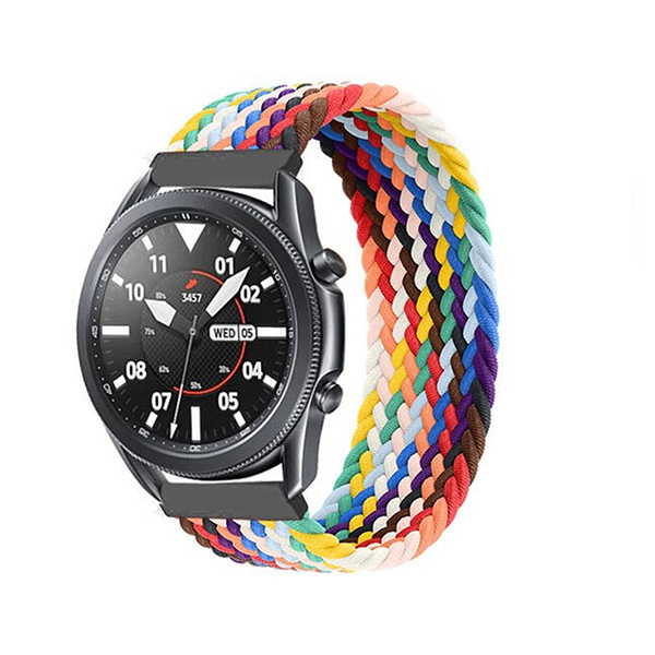 Каишка Braided Strap за Smart Watch, 22мм, M /многоцветна-черна/