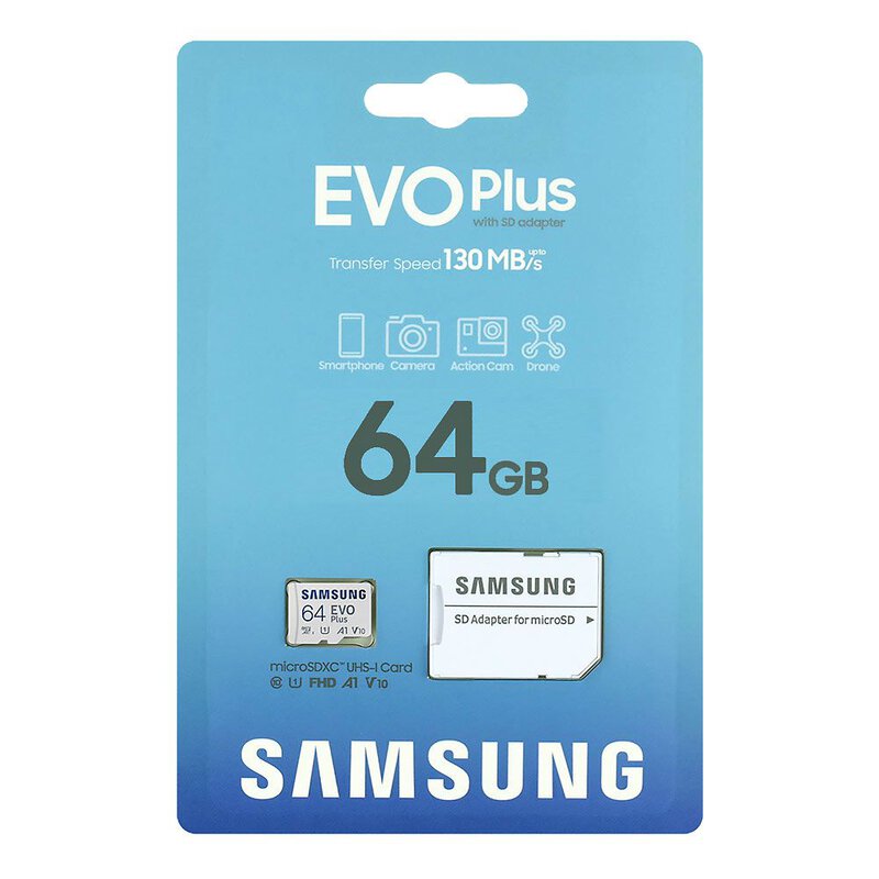 Micro SDXC EVO Plus 64GB + адаптер, SAMSUNG