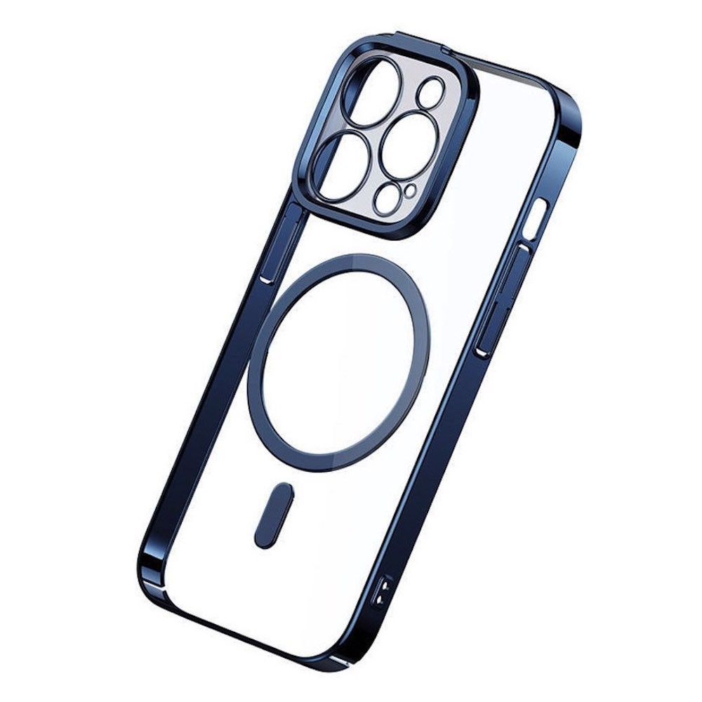 BASEUS Калъф + Стъклен протектор Glitter MagSafe Apple iPhone 14 Pro /син/