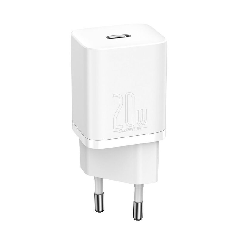 BASEUS 220V 20W, USB-C, Super Si, бял - CCSUP-B02