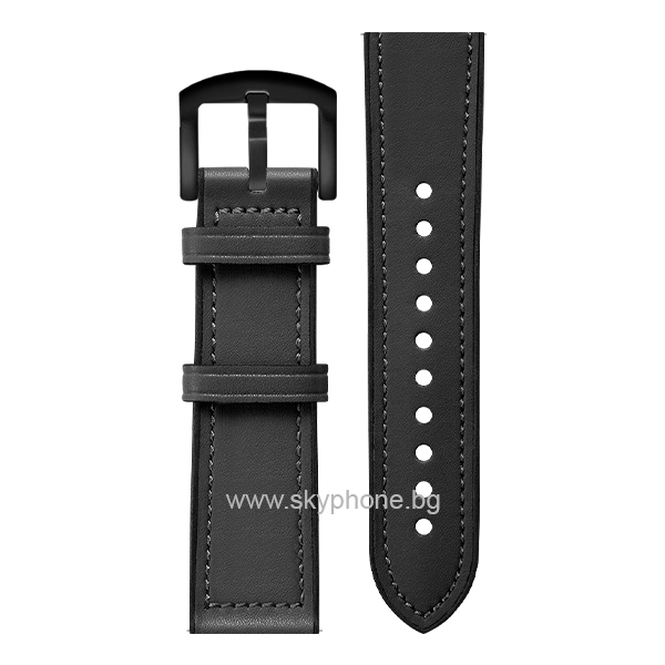 Каишка TPU Leather Cover Strap за Smart Watch, 20мм /черна/