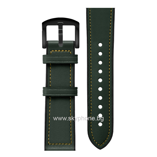 TPU Leather Cover Strap for Smart Watch, 22mm /green/