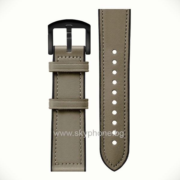 Каишка TPU Leather Cover Strap за Smart Watch, 22мм /сив/