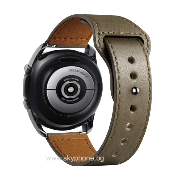 Leather Skin Strap for Smart Watch, 22mm /grey/