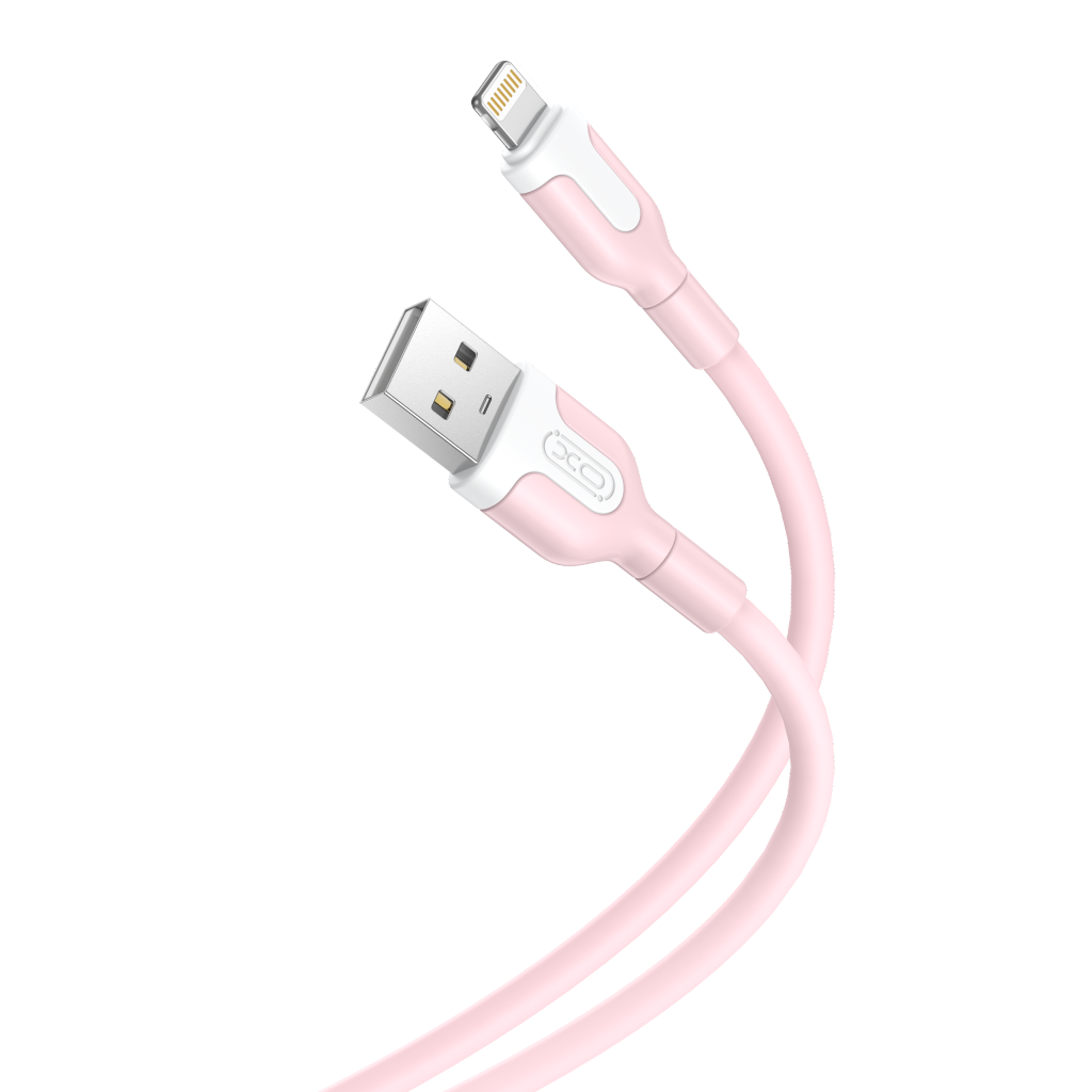 XO Кабел USB-A - Lightning, 1м, 2.1A, NB212 /розов/