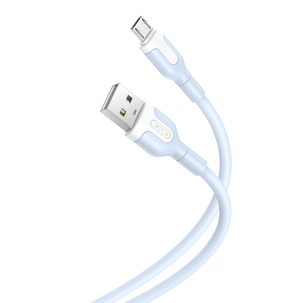XO Кабел USB-A - Micro, 1м, 2.1A, NB212 /син/