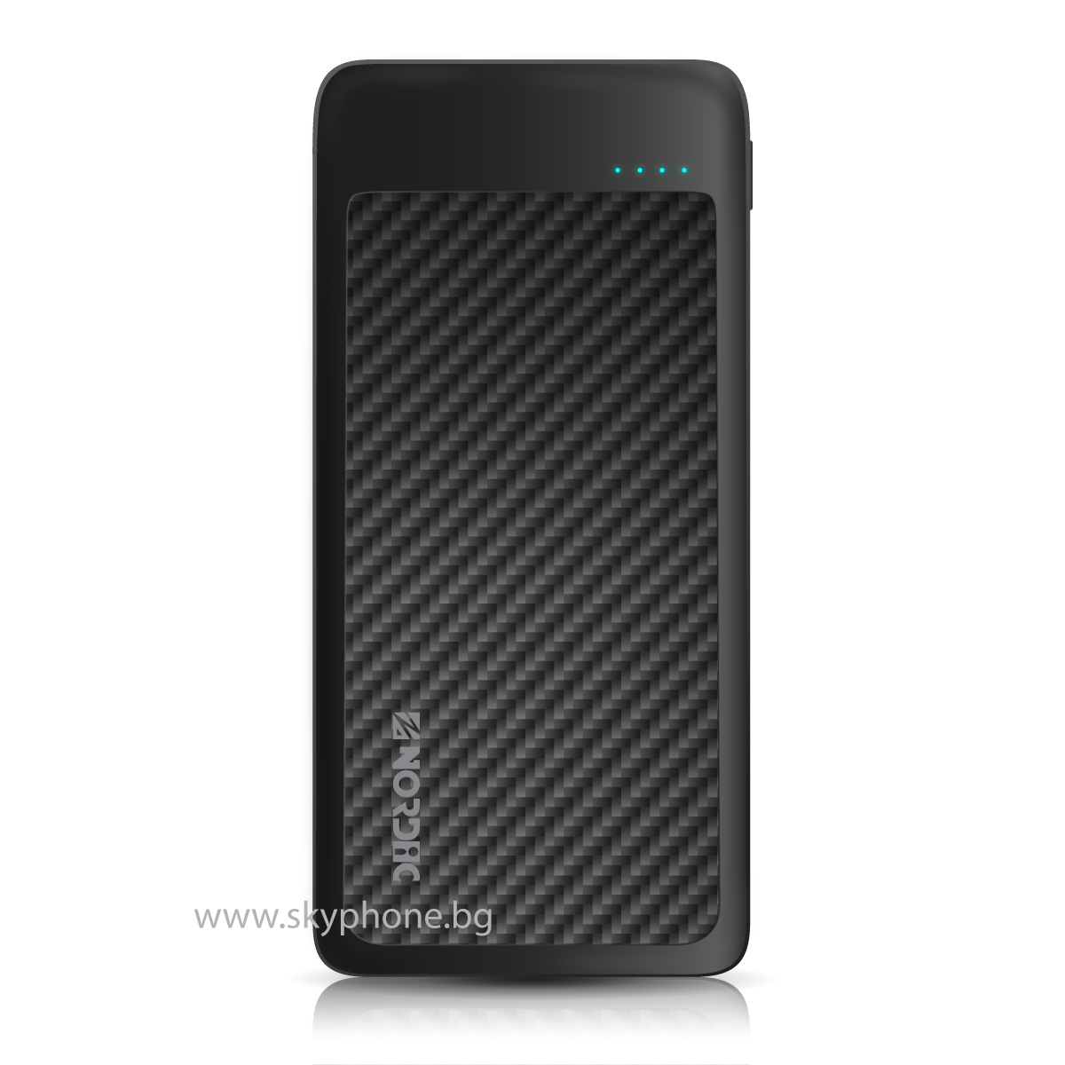 Power Bank 20000 mAh, NORDIC, 18W, PD3, 2xQC3, Carbon Slim /черен/