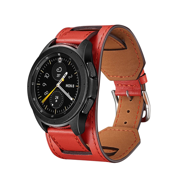 Каишка Leather Bracelet for Smart Watch, 22mm /червен/