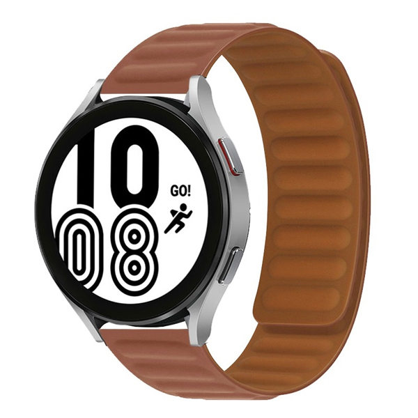 Силиконова магнитна каишка Magnetic Strap за Smart Watch, 20мм /кафяв/