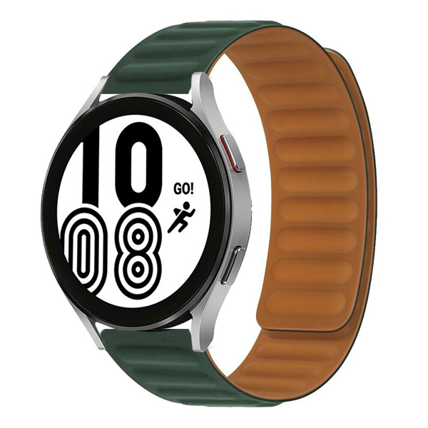 Силиконова магнитна каишка Magnetic Strap за Smart Watch, 20мм /тъмно зелен/