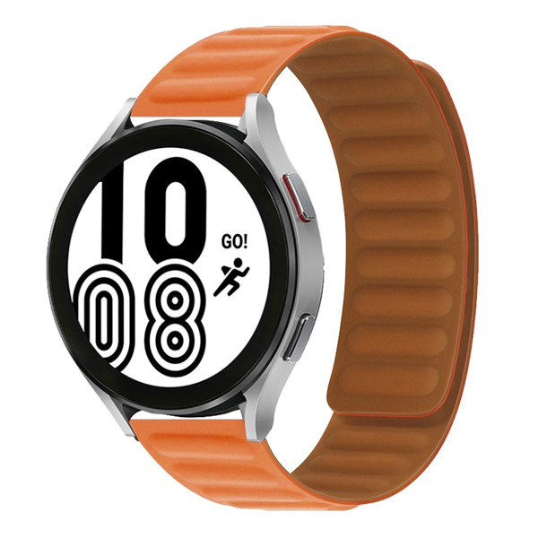 Силиконова магнитна каишка Magnetic Strap за Smart Watch, 20мм /тъмно оранжев/