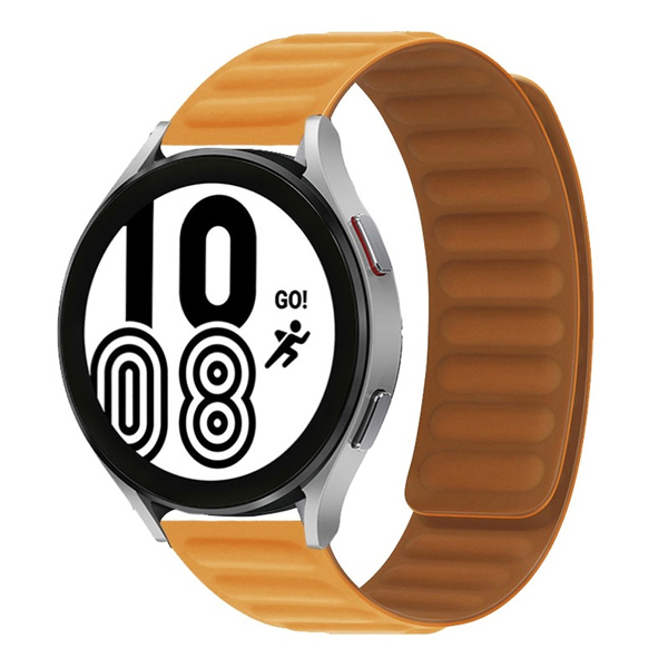 Силиконова магнитна каишка Magnetic Strap за Smart Watch, 20мм /светло оранжев/