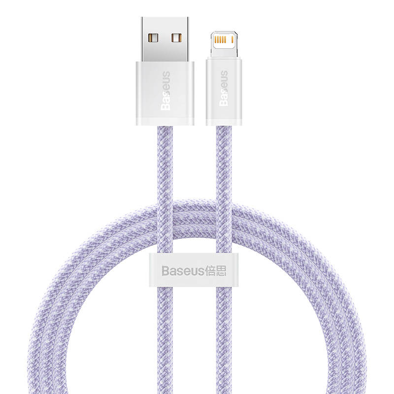 BASEUS Кабел USB-A - Lightning, 2м, 2.4A, Dynamic 2, CALD040105 /лилав/