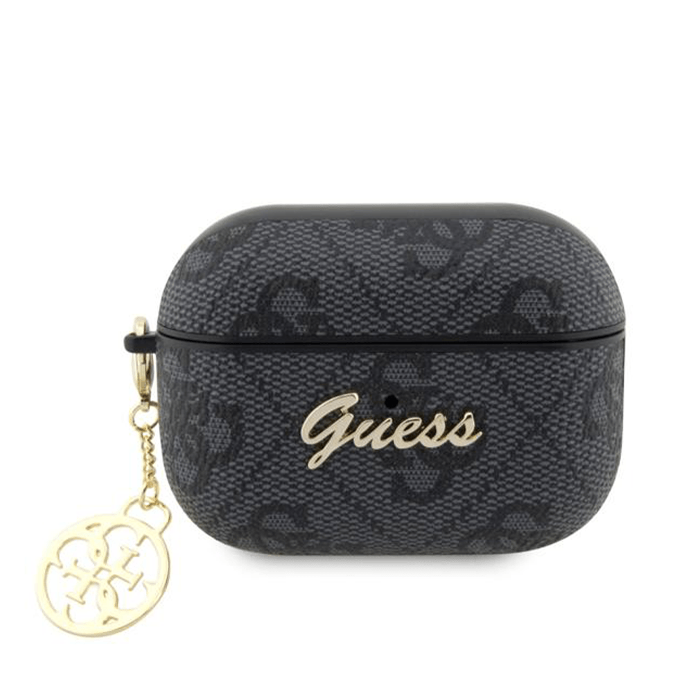 GUESS Калъф Airpods Pro 2, 4G Script Heart PC/PU, черен - GUAP2G4GSMK