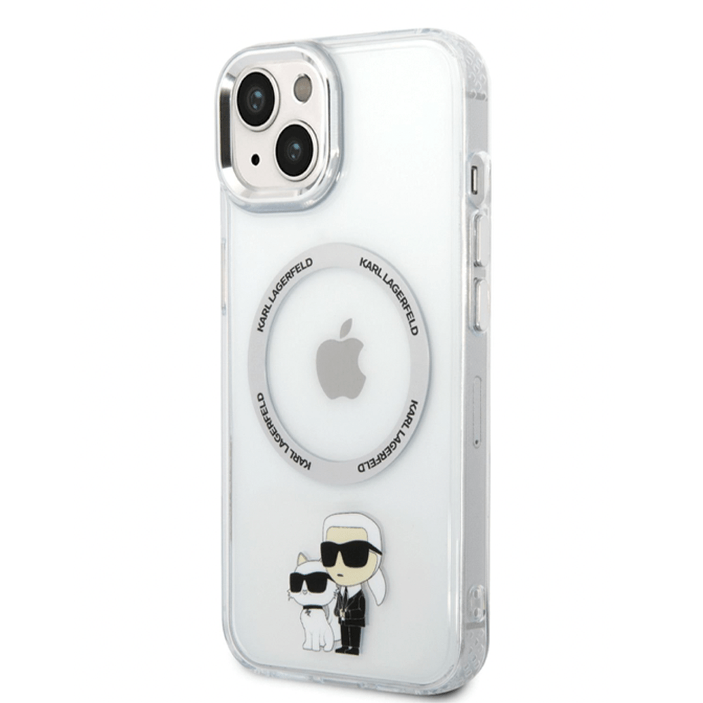 Karl Lagerfeld Калъф Apple iPhone 15, IML K/C NFT MagSafe, прозрачен - KLHMP15SHNKCIT