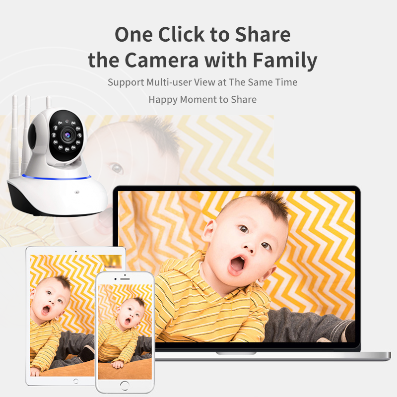 Камера вътрешна, Home security 360°, 2MP, HD, Q5SX-F
