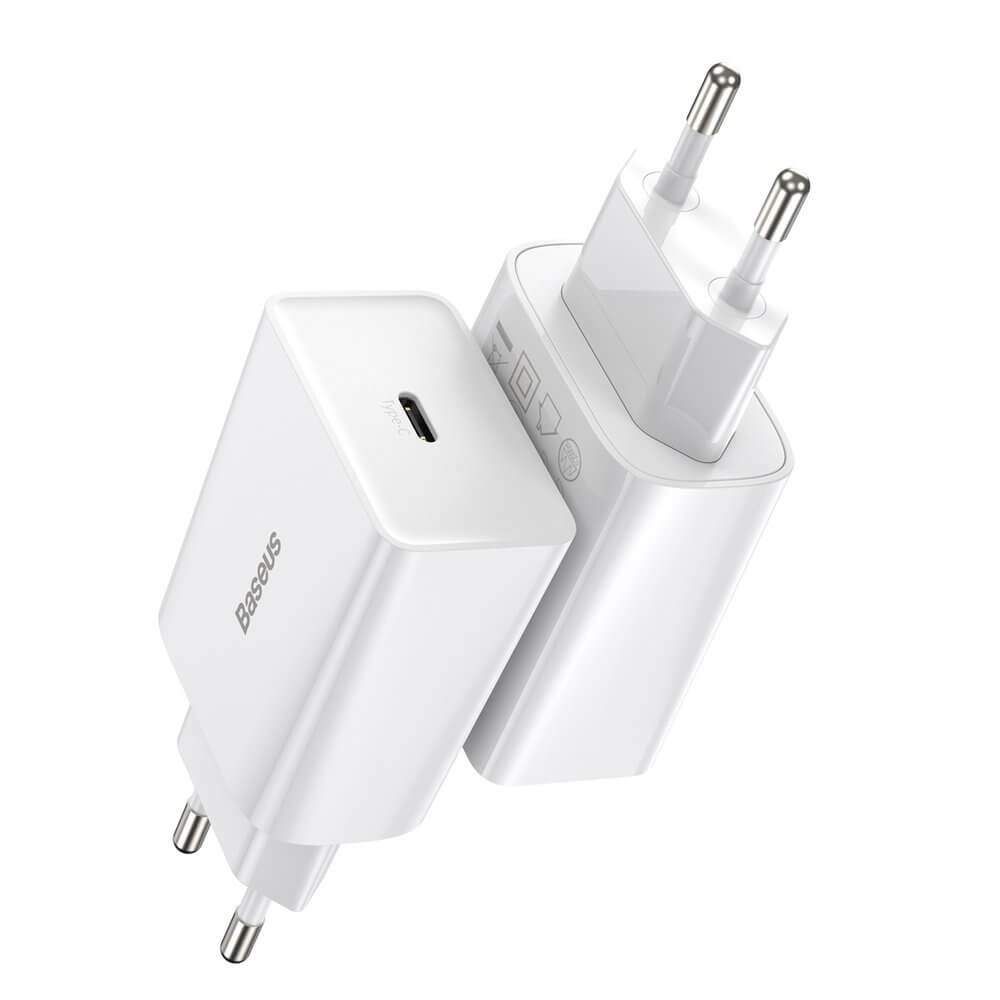 BASEUS 220V 20W, USB-C, Speed Mini, бяло - CCFS-SN02