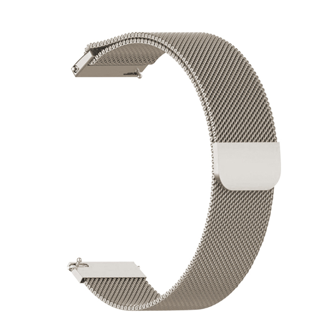 Метална магнитна каишка Milanese за Smart Watch, 20мм /бяло злато/