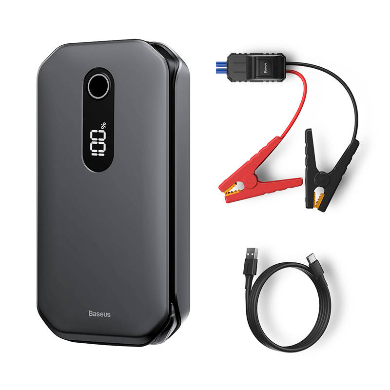 BASEUS Power Bank/Jump Starter за автомобил, 12000 mAh, 1000A + фенер, CRJS03-01 /черен/