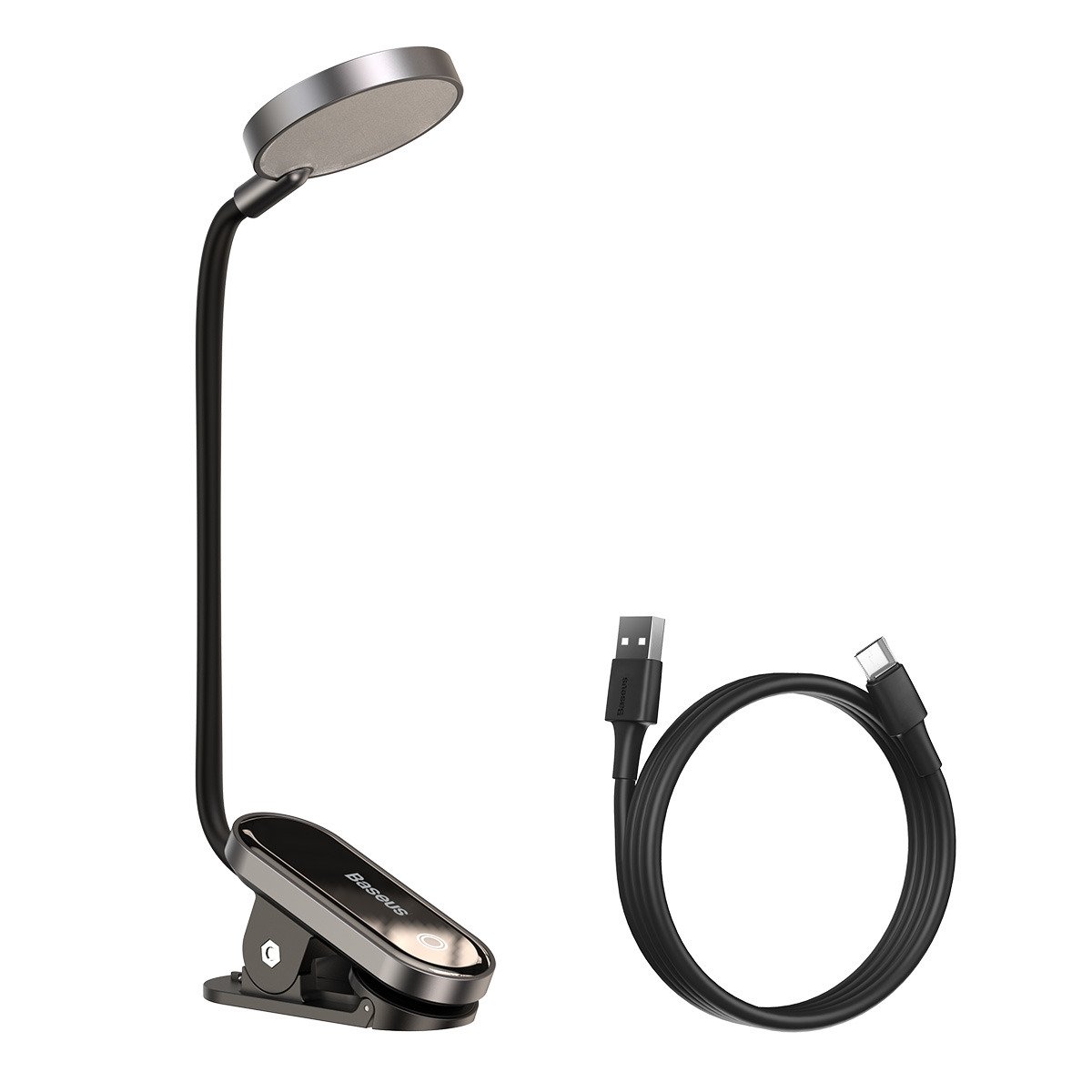 BASEUS LED Лампа за четене, с щипка за захващане, DGRAD-0G /сива/