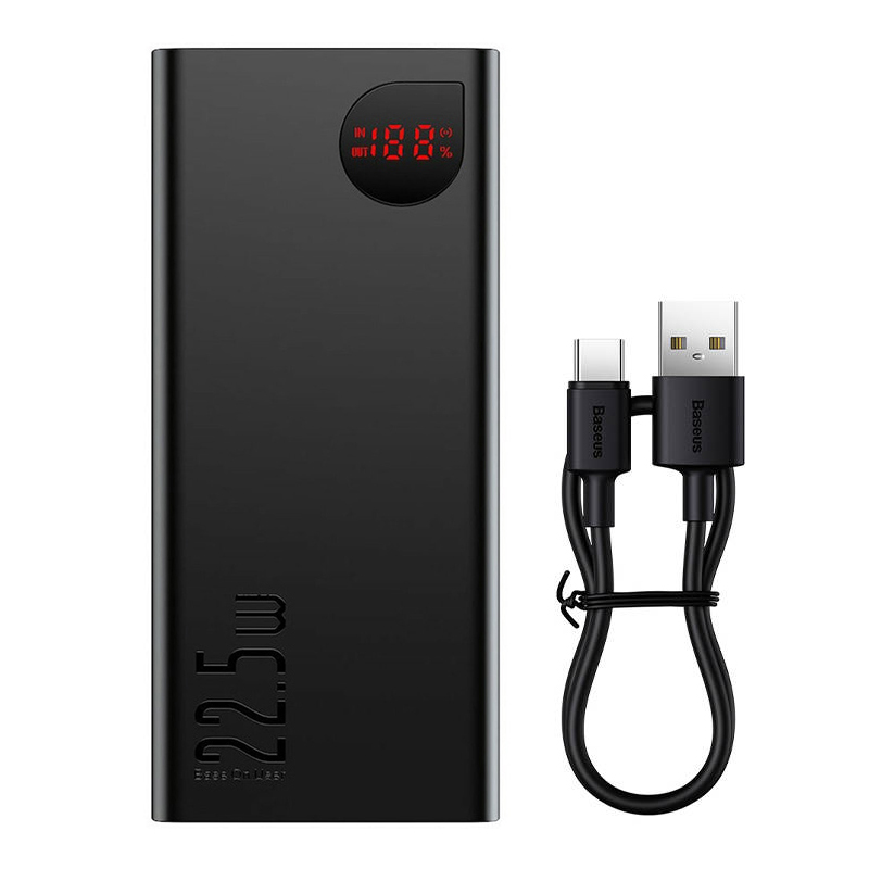 BASEUS Power Bank 10000 mAh, 22.5W, Adaman Metal, PPAD070001 /черен/