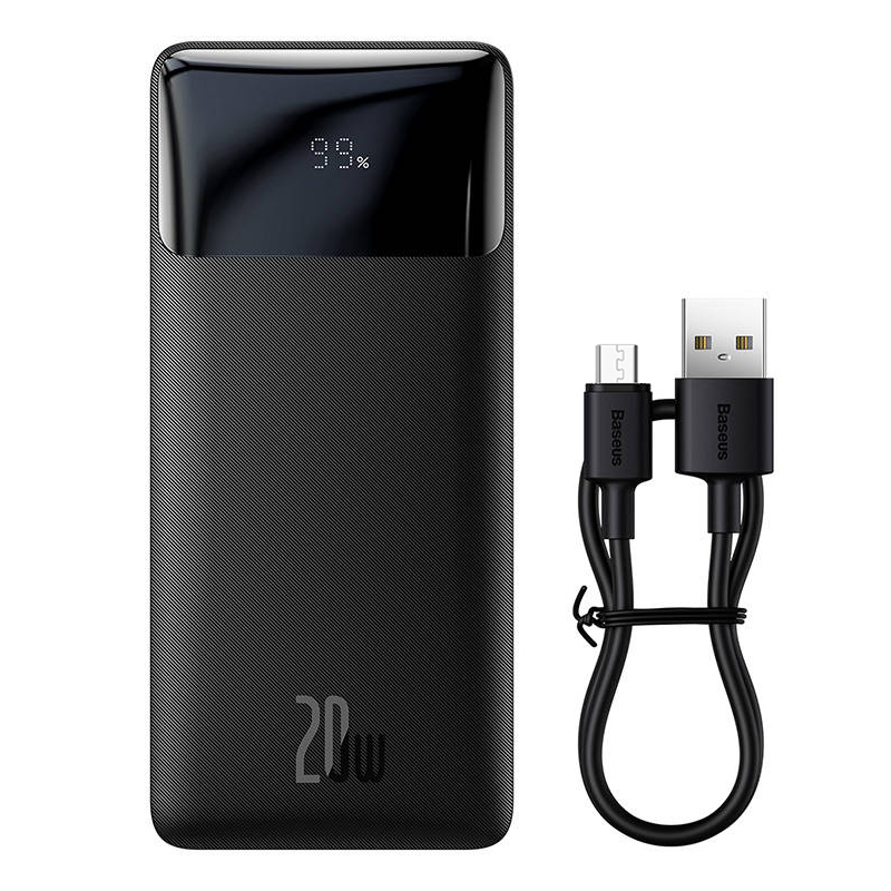 BASEUS Power Bank 10000 mAh, 20W, Bipow, PPBD050301 /черен/