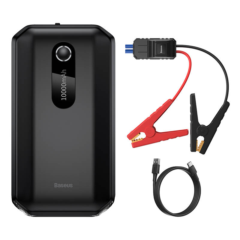 BASEUS Power Bank/Jump Starter за автомобил, 10000 mAh, 1000A + фенер, CGNL020101 /черен/