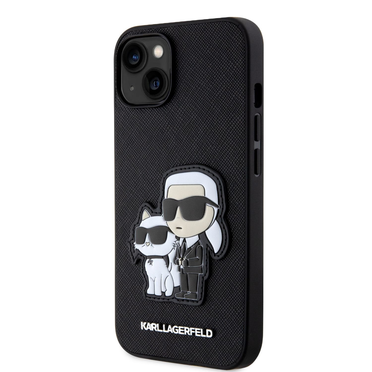 Karl Lagerfeld Калъф Apple iPhone 14 Pro Max, PU Saffiano K/C NFT, черен - KLHCP14XSANKCPK