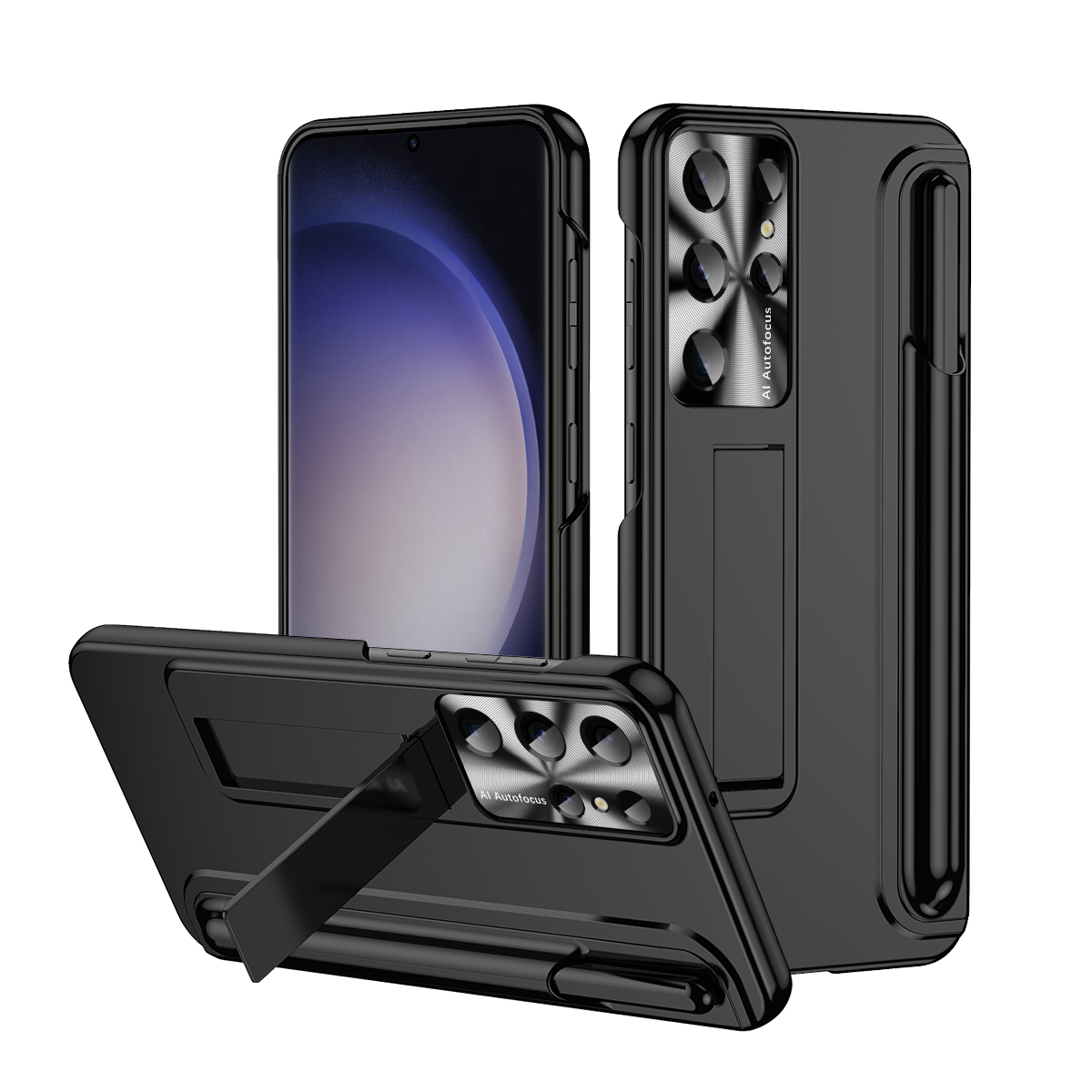 Калъф FW Full Body със стойка Samsung S23 Ultra /черен/