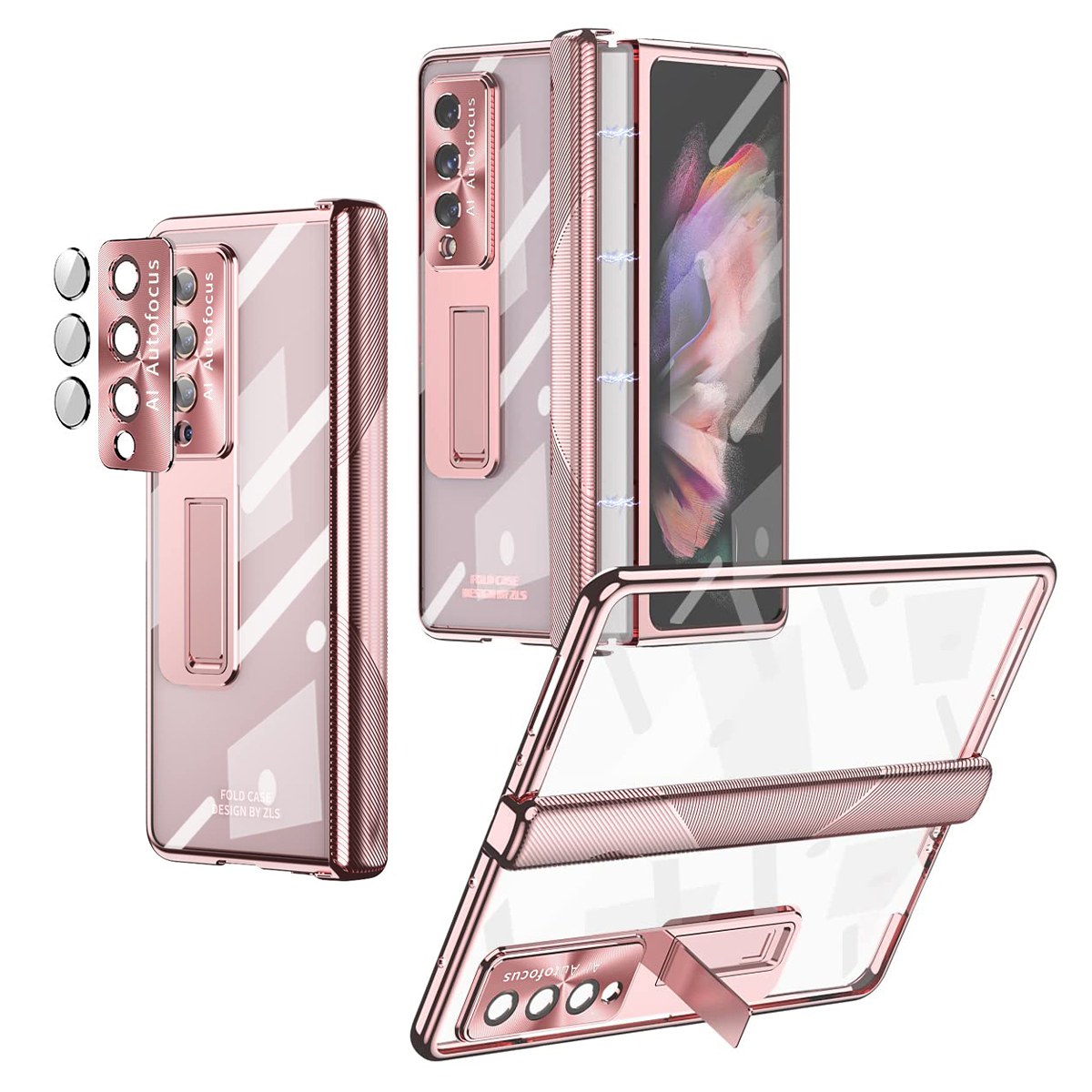 Калъф FW Full Body със стойка Samsung Z Fold 3 /розов/