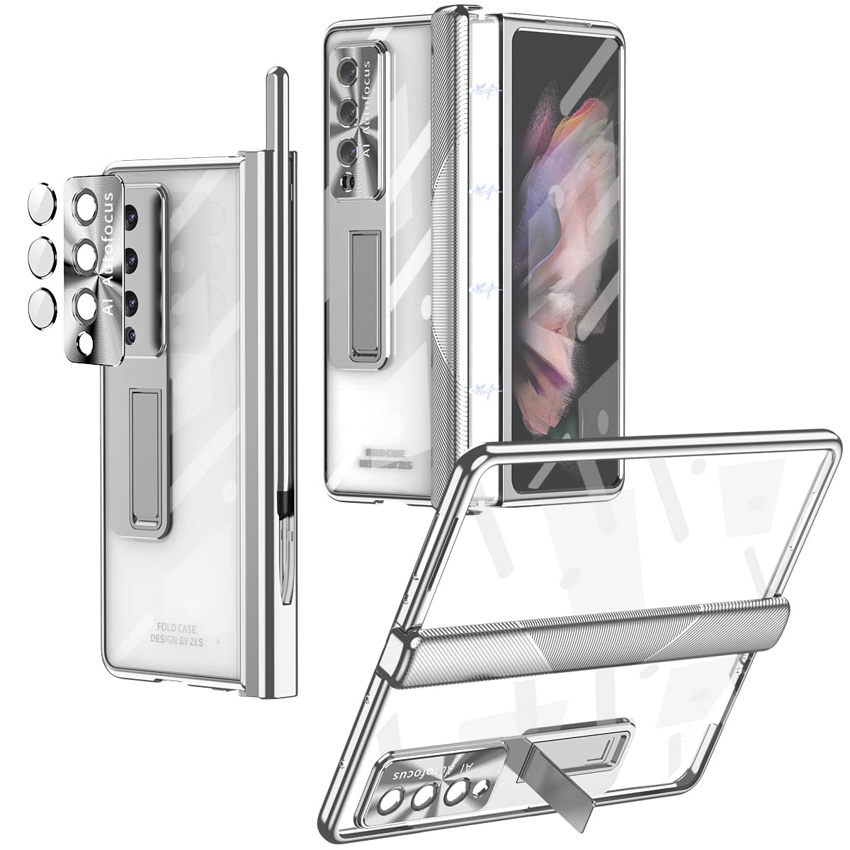 Калъф FW Full Body with Stand Samsung Z Fold 5 + S Pen /сребрист/