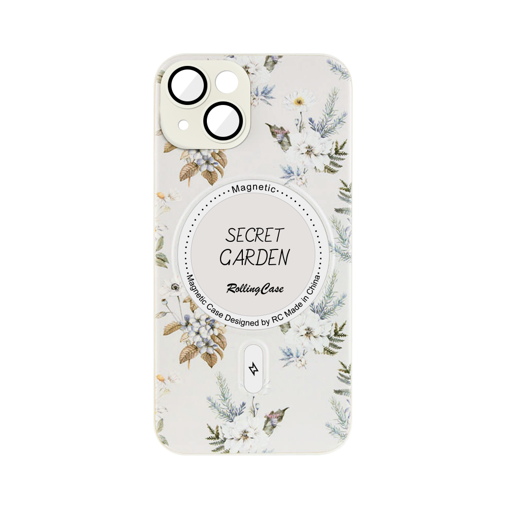 Калъф Secret Garden MagSafe Apple iPhone 12 Pro /бял/