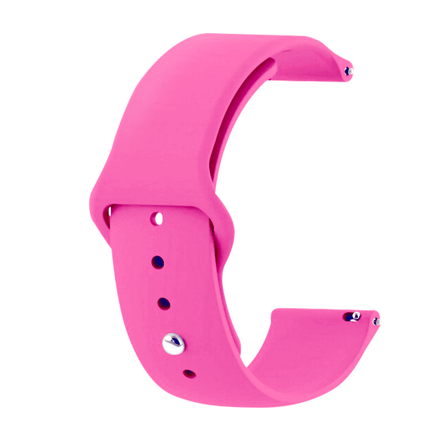 Каишка 20мм за Smart Watch, Silicone Simple Strap, силикон, ярко розов