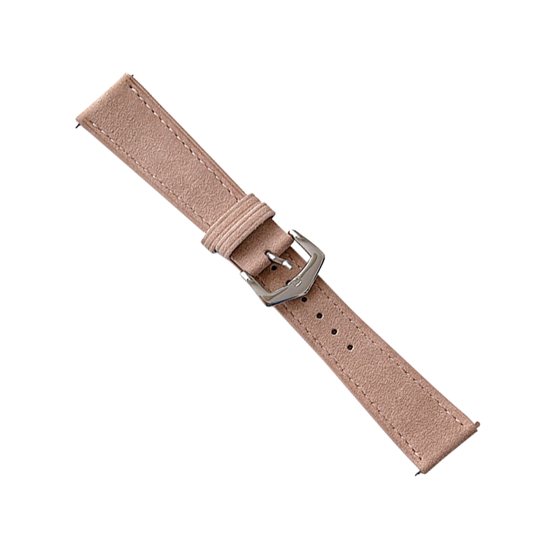 Велурена каишка Vintage Leather Strap за Smart Watch, 20мм /тъмно розова/