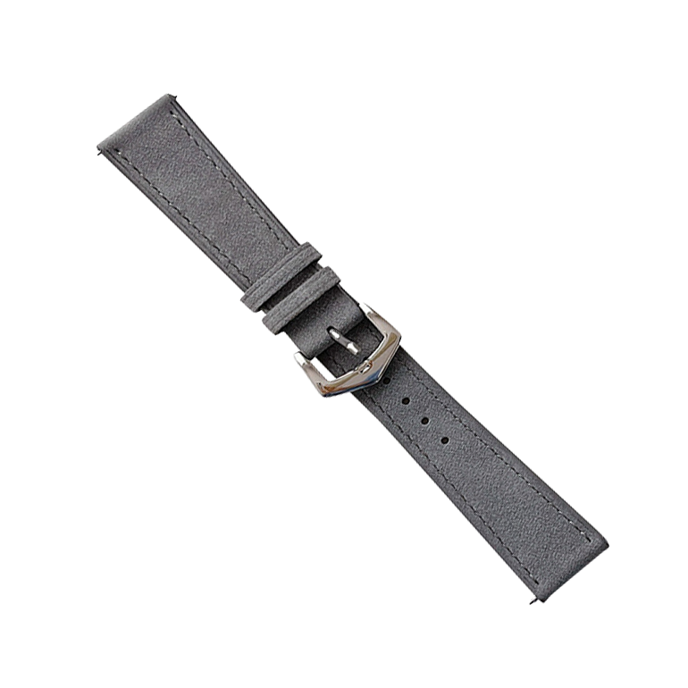 Велурена каишка Vintage Leather Strap за Smart Watch, 20мм /сива/