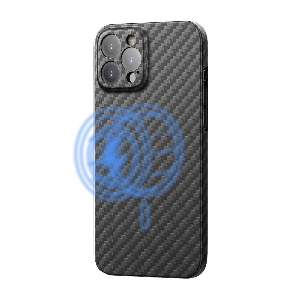 Калъф Genuine Carbon MagSafe Apple iPhone 14 /черен/