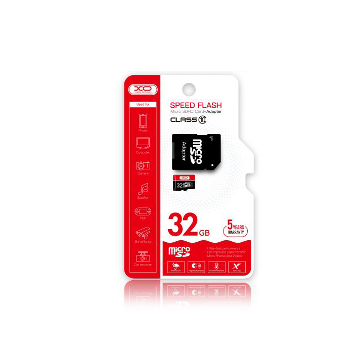 Micro SD 32GB, class 10 + адаптер, XO