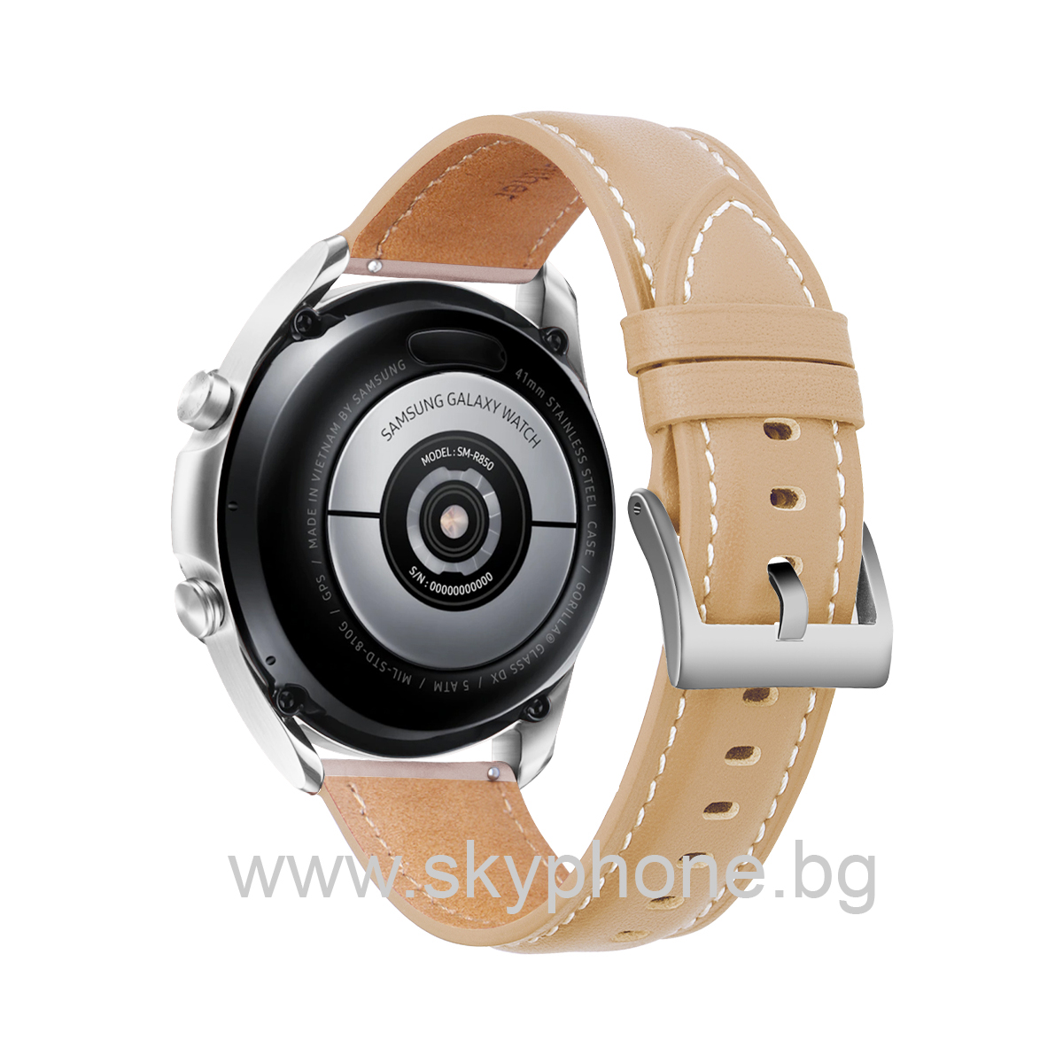 Кожена каишка Leather Premium Strap за Smart Watch, 20мм /мока/