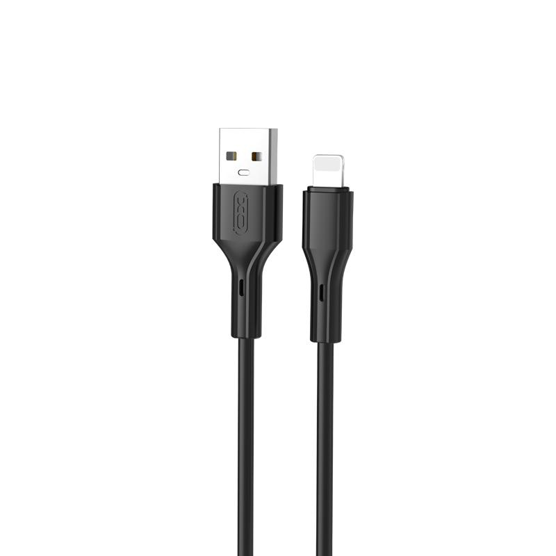 XO Кабел USB-A - Lightning, 1м, 2.4A, NB230 /черен/