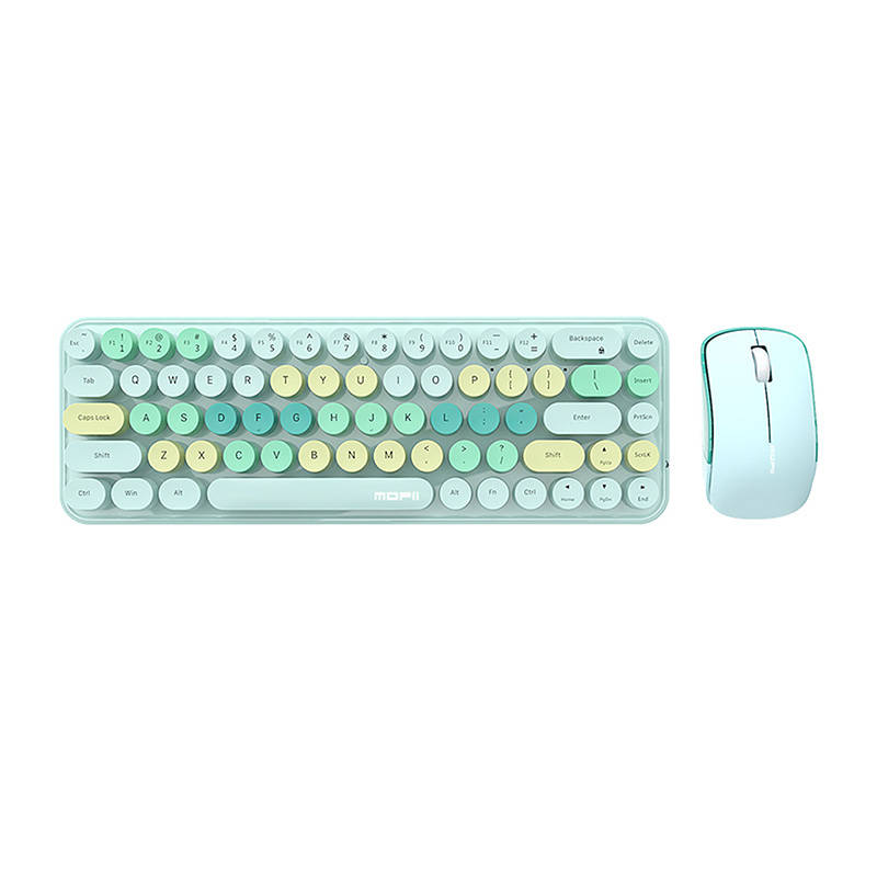 MOFII Клавиатура и мишка SMK-676367AG, Wireless /bean green/