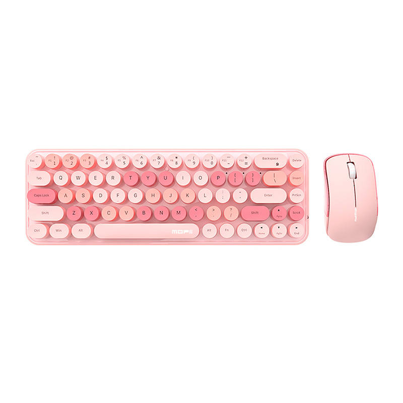 MOFII Клавиатура и мишка SMK-676367AG, Wireless /bean pink/