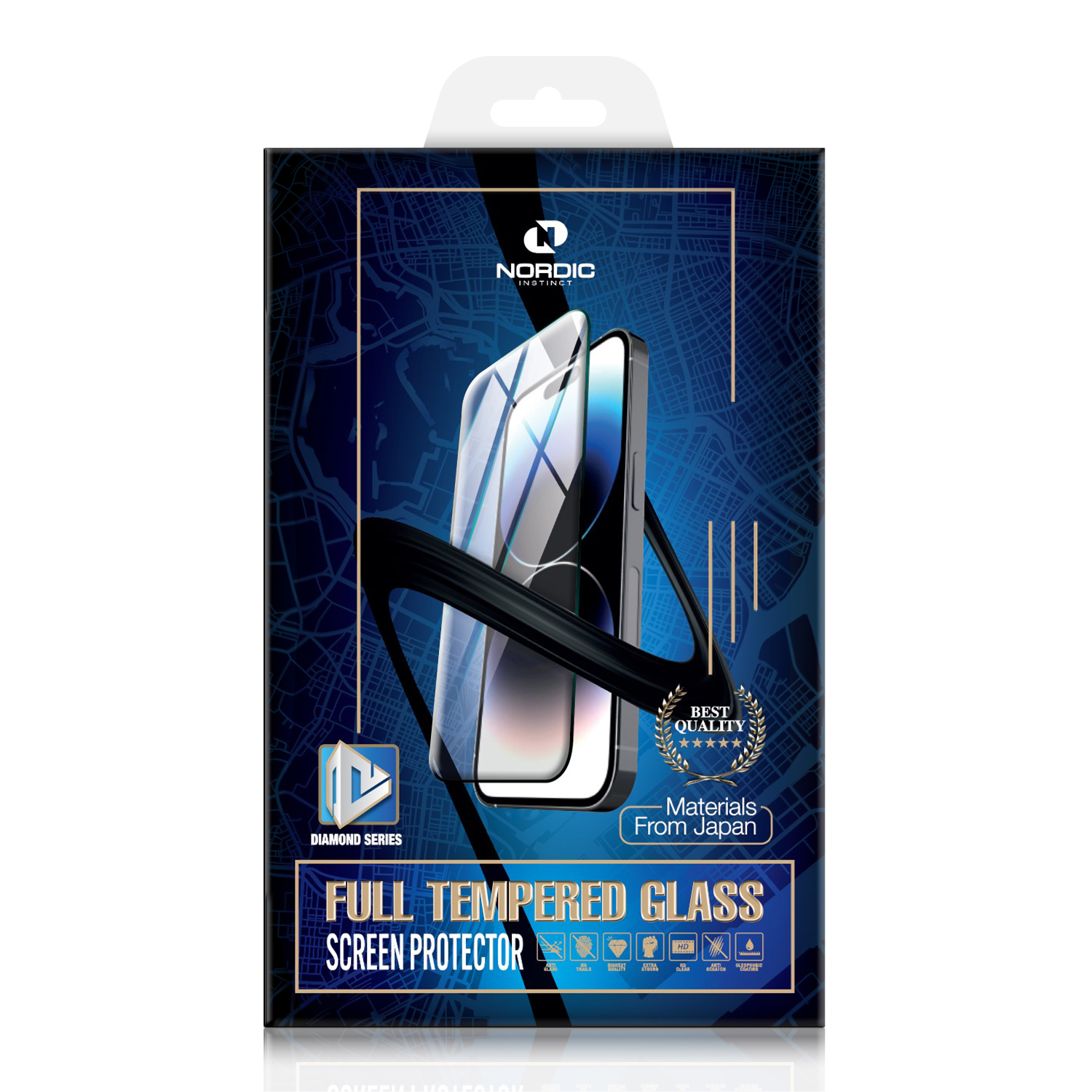 NORDIC instinct Tempered Glass Apple iPhone 14/iPhone 13/13 Pro /черно/