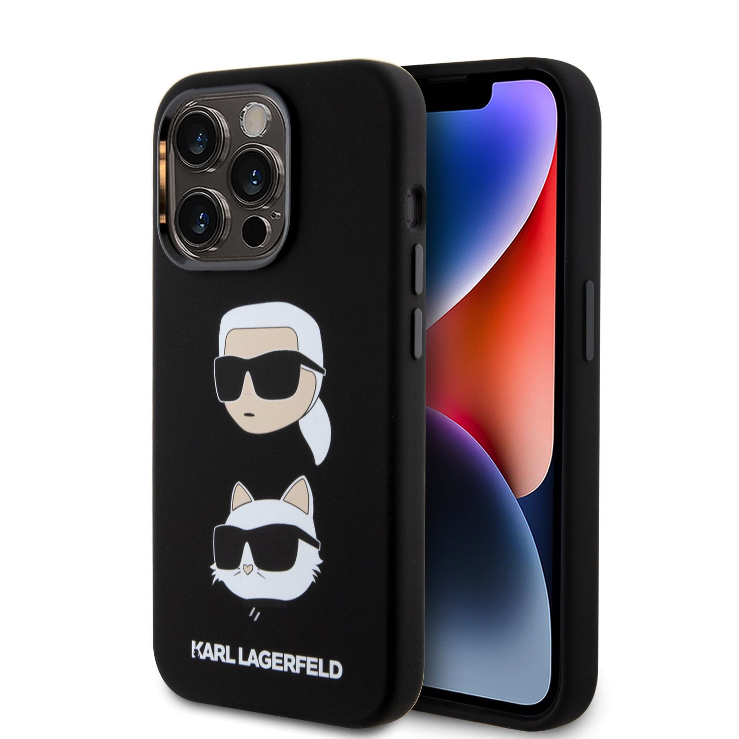 Калъф Karl Lagerfeld KLHCP15LSDHKCNK Apple iPhone 15 Pro Liquid Silicone Karl and Choupette Heads