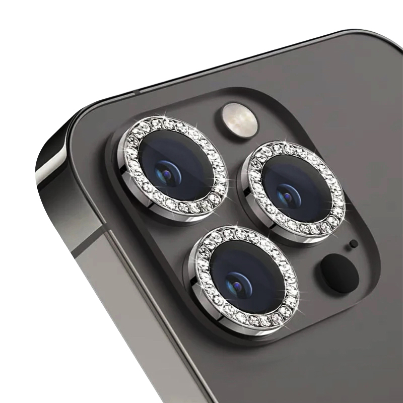 Metal Diamond Camera Lens Apple iPhone 13 Pro/13 Pro Max /черни/