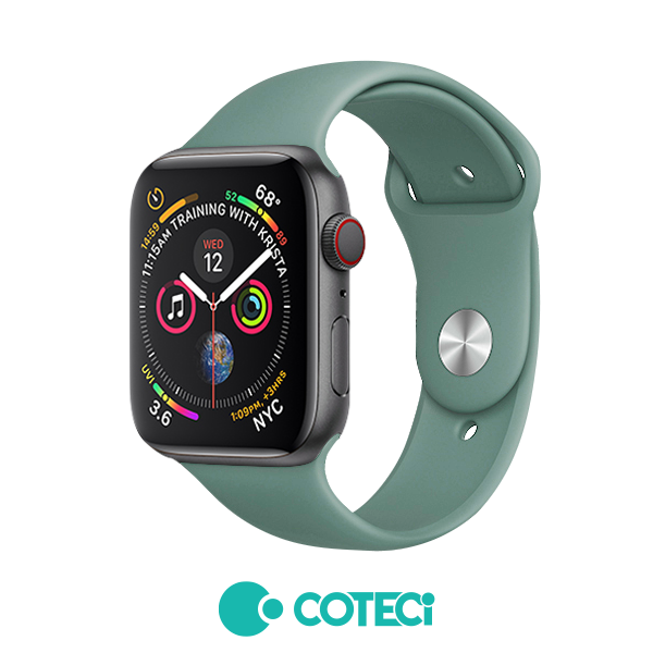 COTECi Silicone Simple Strap W3 Apple Watch, 42/44/45/49mm /синьо-зелена/