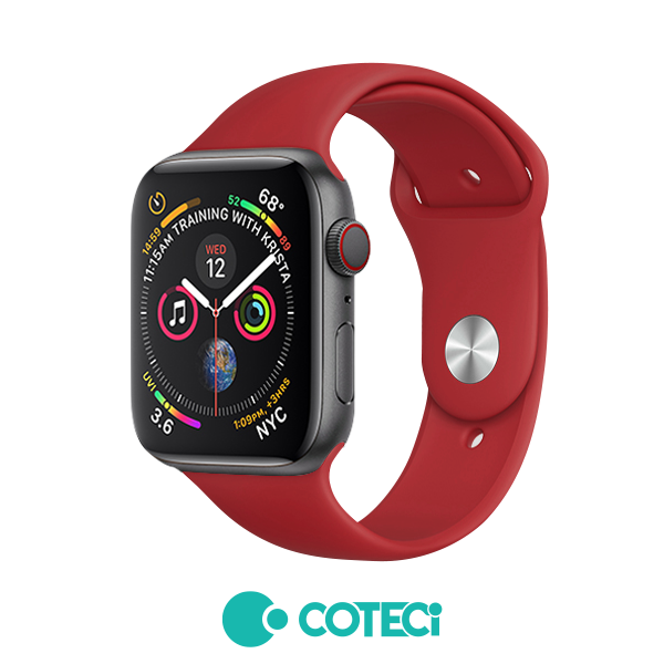 COTECi Silicone Simple Strap W3 Apple Watch, 42/44/45/49mm /винена/