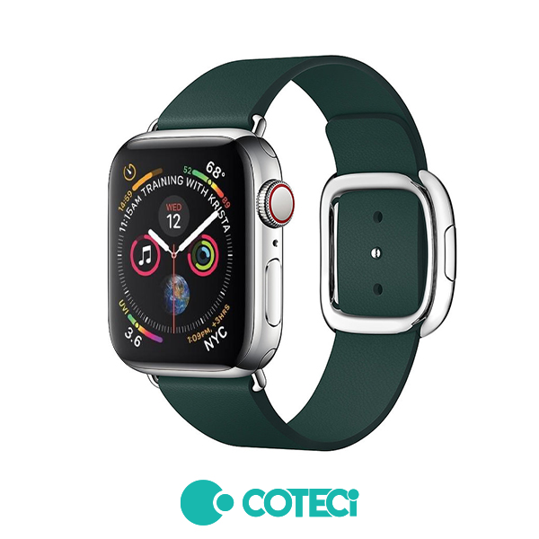 COTECi Nobleman Leather Magnetic buckle Strap W5 Apple Watch, 42/44/45/49mm /зелена/
