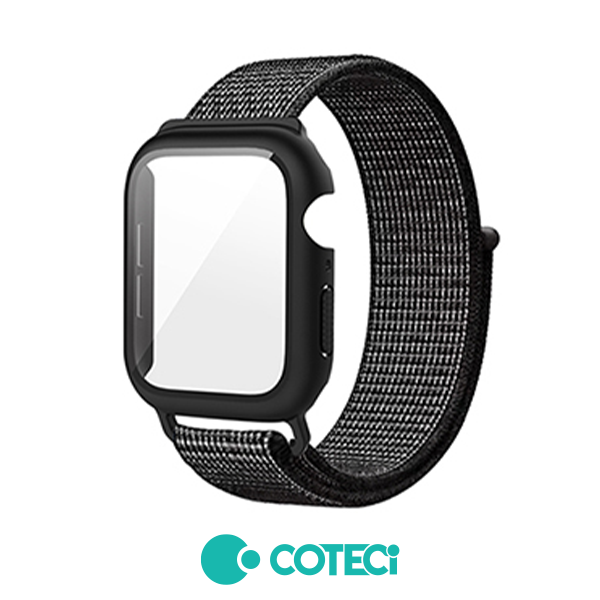 COTECi Nylon integrated Case + Strap W77 Apple Watch, 44mm /черни/