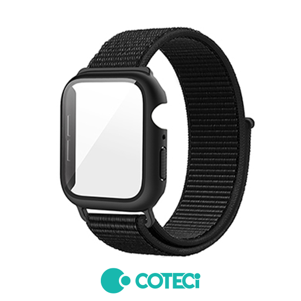 COTECi Nylon integrated Case + Strap W77 Apple Watch, 45mm /черни/