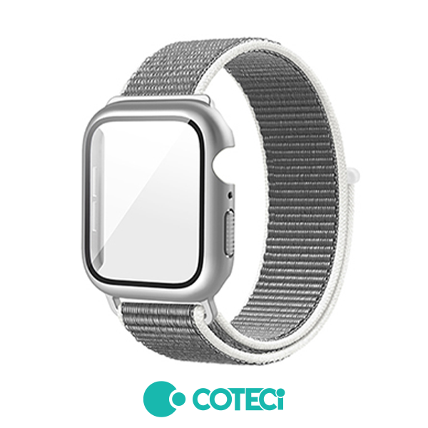 COTECi Nylon integrated Case + Strap W77 Apple Watch, 45mm /сребристи/